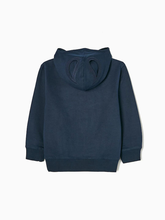 Zippy Kinder Sweatshirt mit Kapuze Blau