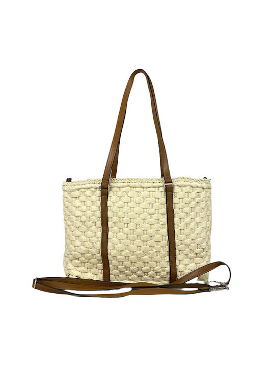 Bag to Bag Γυναικεία Τσάντα Shopper 'Ωμου Μπεζ