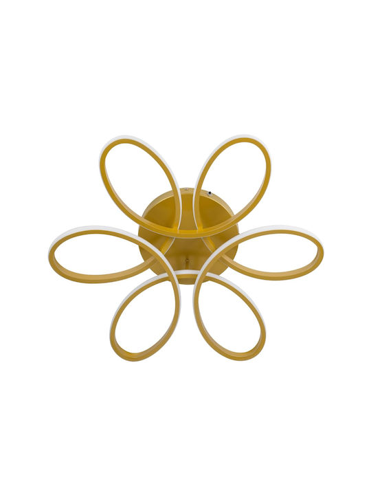 GloboStar Margaret Ceiling Mount Light 57cm Gold with Integrated LED and Remote Control