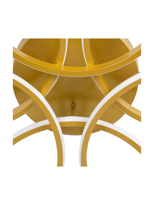 GloboStar Margaret Ceiling Mount Light 57cm Gold with Integrated LED and Remote Control