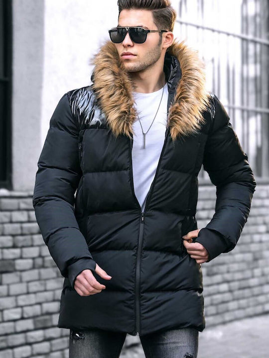 madmext Men's Winter Puffer Jacket Black