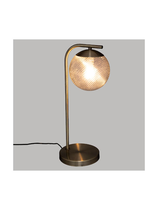 Spitishop Tischlampe Dekorative Tischlampe mit Fassung für E14-Lampe in Gold Farbe