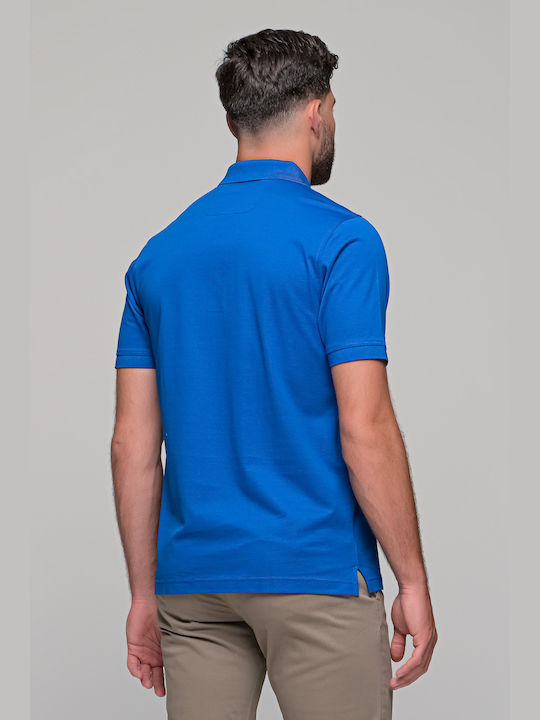 Olymp Ανδρικό T-shirt Polo Μπλε