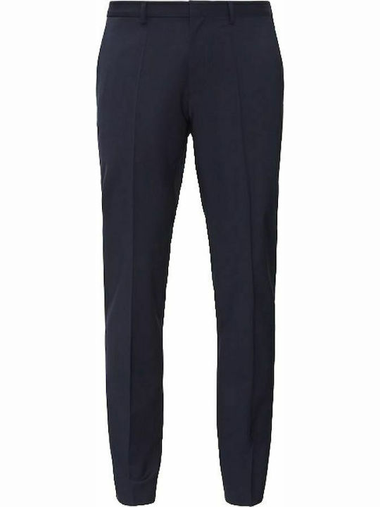 Hesten Trousers Suit Elastic in Slim Fit Navy Blue