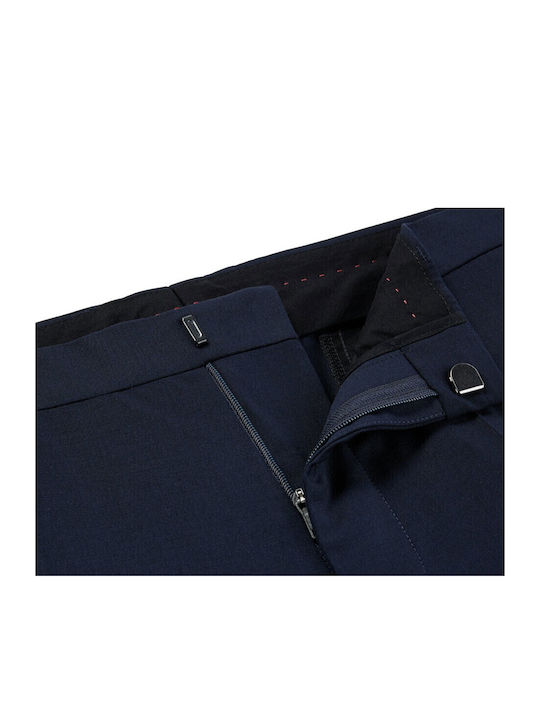 Hesten Trousers Suit Elastic in Slim Fit Navy Blue