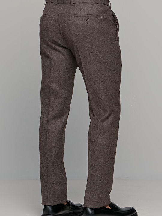 Digel Sergio Men's Trousers Suit in Loose Fit Brown