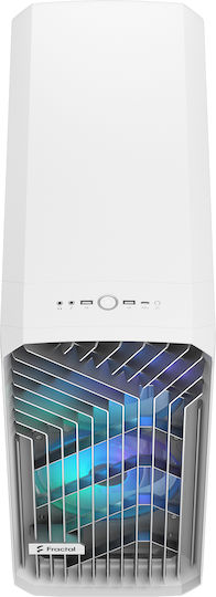 Fractal Design Torrent Gaming Midi Tower Κουτί Υπολογιστή με Πλαϊνό Παράθυρο και RGB Φωτισμό White RGB TG Clear