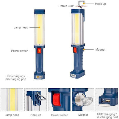 Battery Workshop Light LED with Brightness up to 700lm