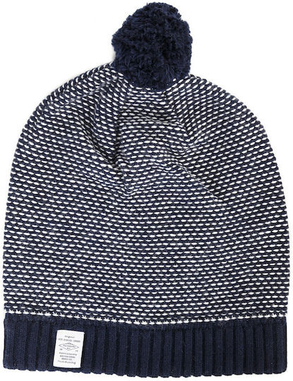 Aix Pom Pom Beanie Ανδρικός Σκούφος Πλεκτός σε Navy Μπλε χρώμα