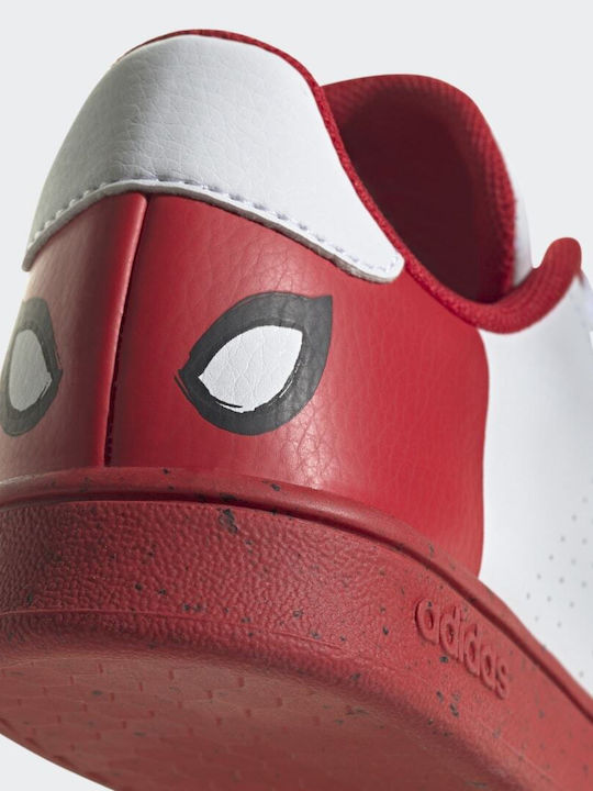 Adidas Παιδικά Sneakers Marvel Advantage Spider-Man Lace Λευκά