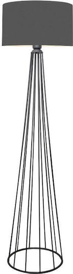 HomeMarkt Floor Lamp H155xW38cm. with Socket for Bulb E27 Gray