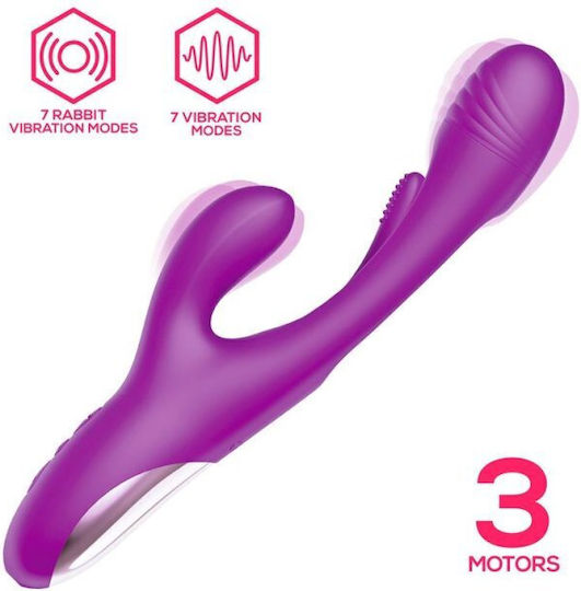 IntoYou Priya 3 Δονητής Rabbit Rabbit Vibrator & Flipping Movement Tongue Purple