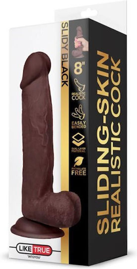IntoYou Sliding-Skin Realistic Cock Realistic Dildo Inflatable with Balls and Suction Cup Flesh 20cm
