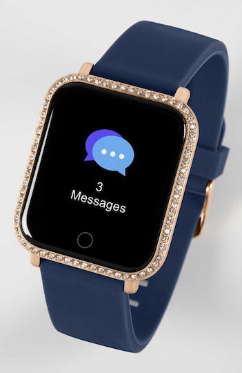 Reflex Active RA06-2102 Stainless Steel 36mm Smartwatch με Παλμογράφο (Navy Blue Stone)