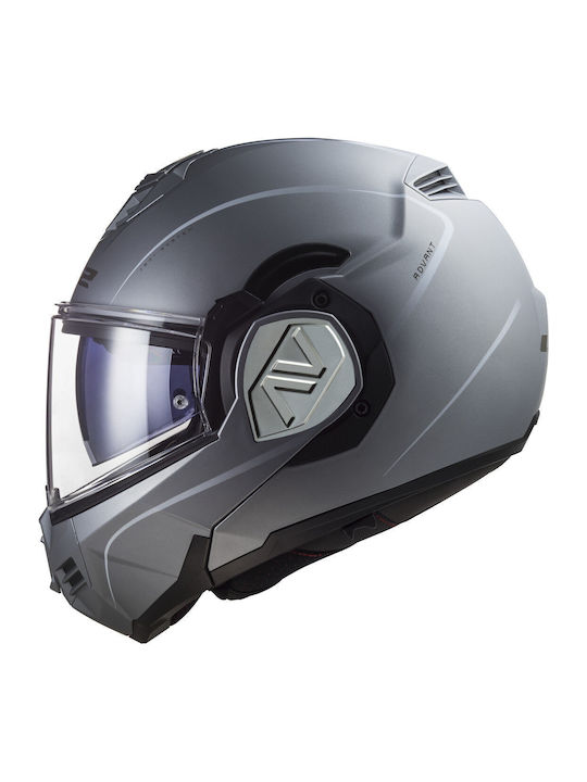 LS2 FF906 Advant Special Modular Helmet with Sun Visor ECE 22.06 1650gr Matt Silver KR520891