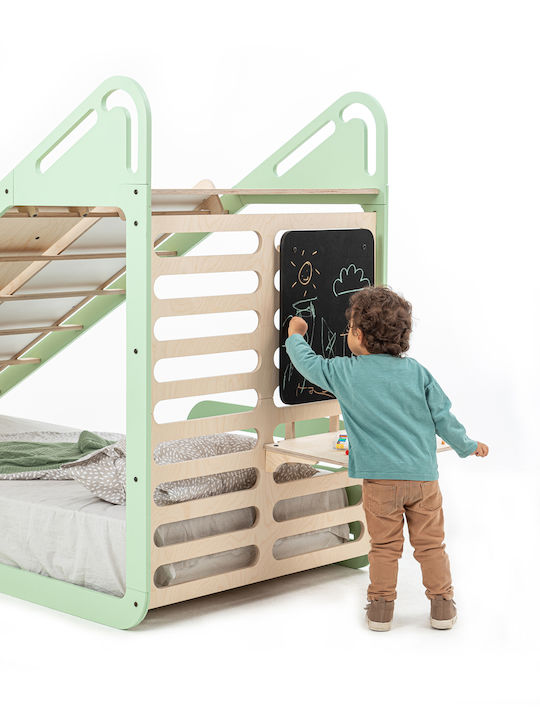Sleepy Pat pentru Copii Montessori Single Verde pentru Saltea 90x200cm