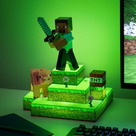 Paladone Kinder Dekorative Lampe Minecraft Mehrfarbig 25x23x30εκ.