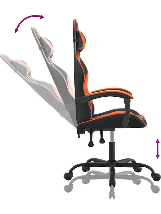 vidaXL 349525 Artificial Leather Gaming Chair Black / Orange