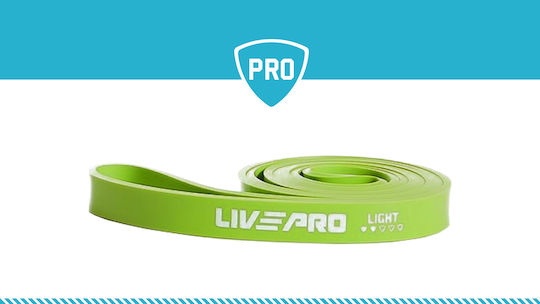 Live Pro Resistance Band Loop Light Green 2.08m
