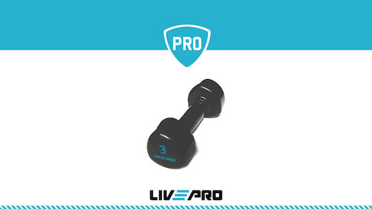 Live Pro Vinyl Set of Dumbells 2 x 3kg