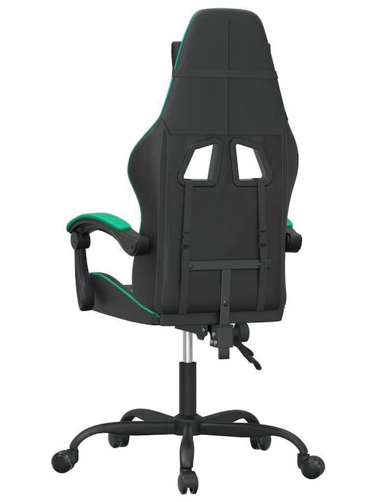 vidaXL 349546 Καρέκλα Gaming Δερματίνης Μαύρο / Πράσινο