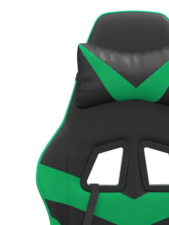 vidaXL 349546 Καρέκλα Gaming Δερματίνης Μαύρο / Πράσινο