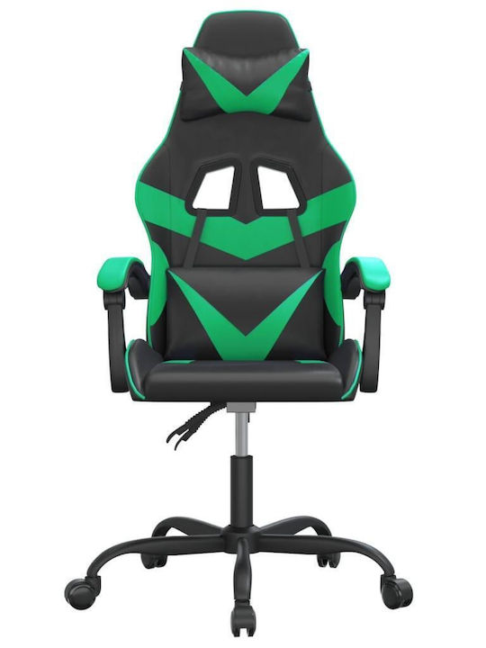vidaXL 349546 Καρέκλα Gaming Δερματίνης Μαύρο / Πράσινο