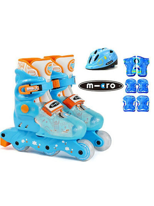 Micro Future Combo Kids Adjustable Inline Rollers Blue