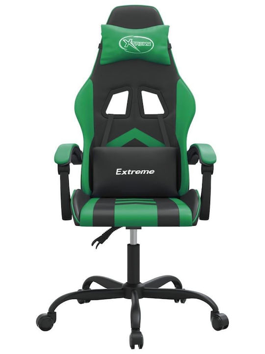 vidaXL 349594 Artificial Leather Gaming Chair Black / Green