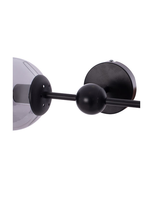 HomeMarkt Modern Lamp Wall with Socket E27 Black 50x15x20cm