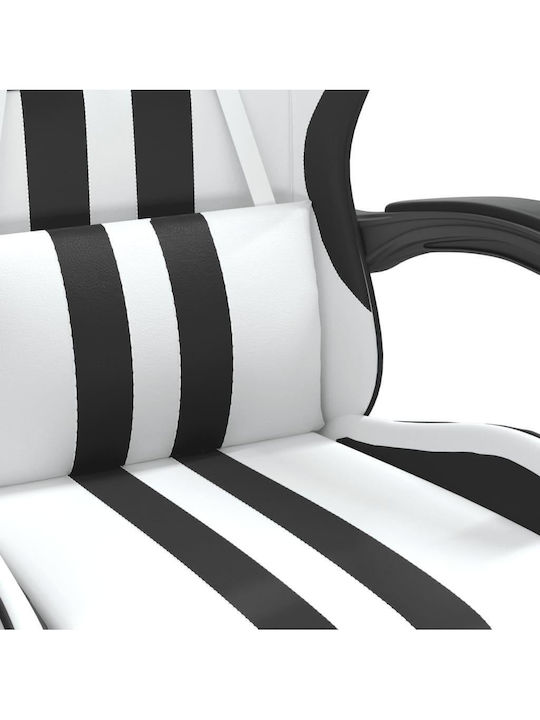 vidaXL 349541 Gaming Stuhl mit Fußstütze White / Black