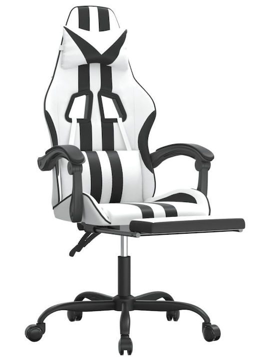 vidaXL 349541 Gaming Stuhl mit Fußstütze White / Black