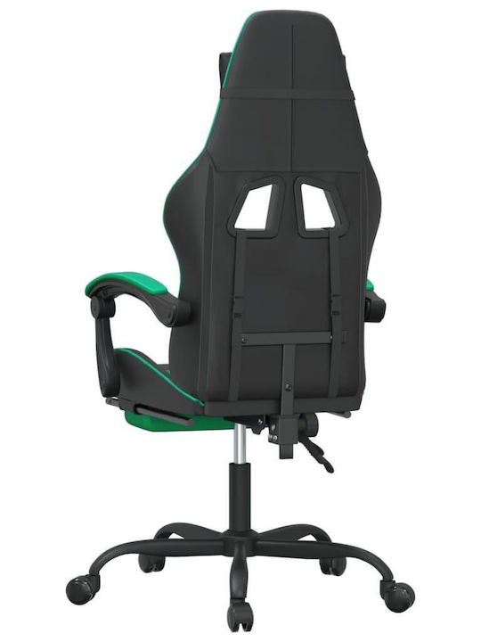 vidaXL 349558 Καρέκλα Gaming Δερματίνης με Υποπόδιο Πράσινη