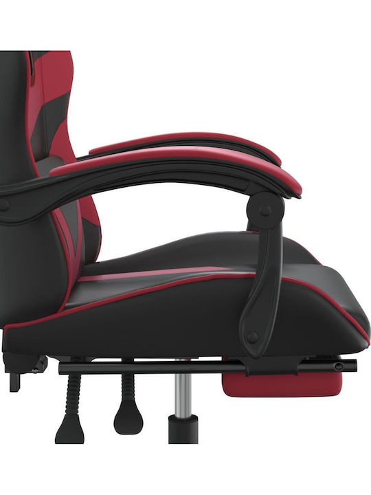 vidaXL 349562 Artificial Leather Gaming Chair with Footrest Black/Burgundy