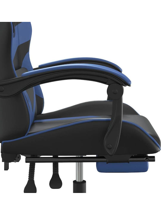 vidaXL 349555 Καρέκλα Gaming Δερματίνης με Υποπόδιο Μαύρο/Μπλε