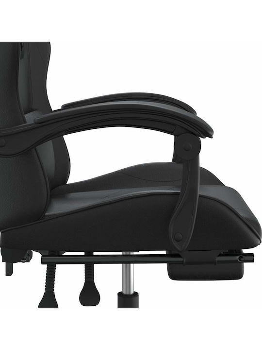 vidaXL 349587 Καρέκλα Gaming Δερματίνης με Υποπόδιο Μαύρη