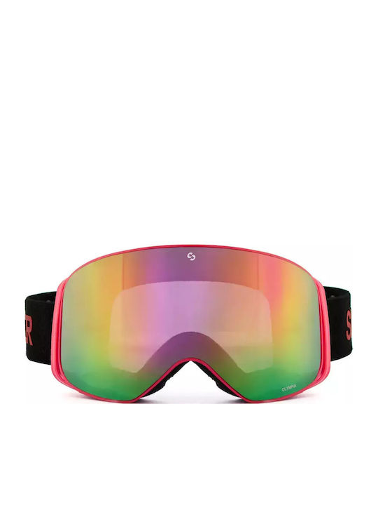 Sinner Olympia Ski & Snowboard Goggles Kids Red with Lens in Red Color
