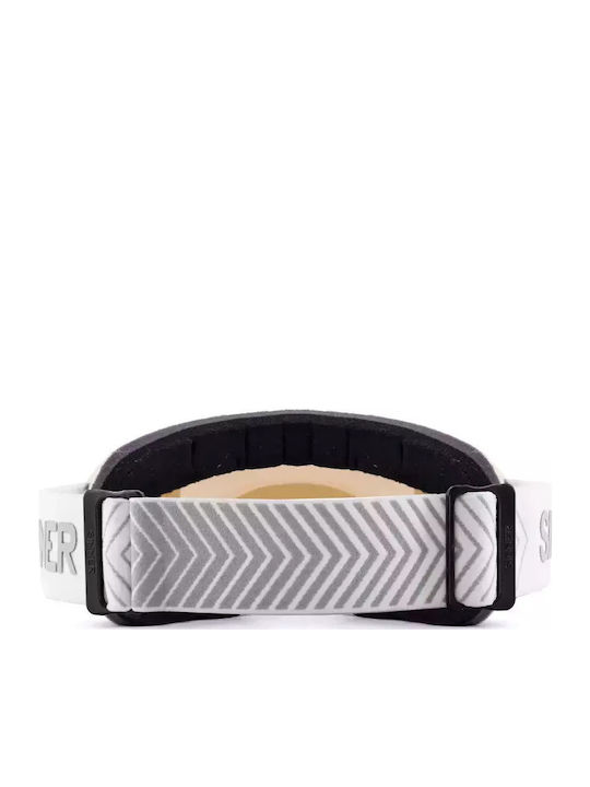 Sinner Marble Otg Ski & Snowboard Goggles Kids White with Lens in Gold Color
