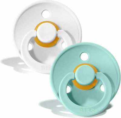 Bibs Pacifiers Rubber Colour White / Mint for 6+ months 2pcs