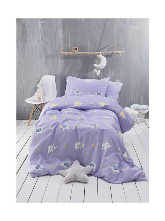 Rythmos Wooly Set Kids Duvet Cover Single with Pillowcase Cotton PInk 160x250cm