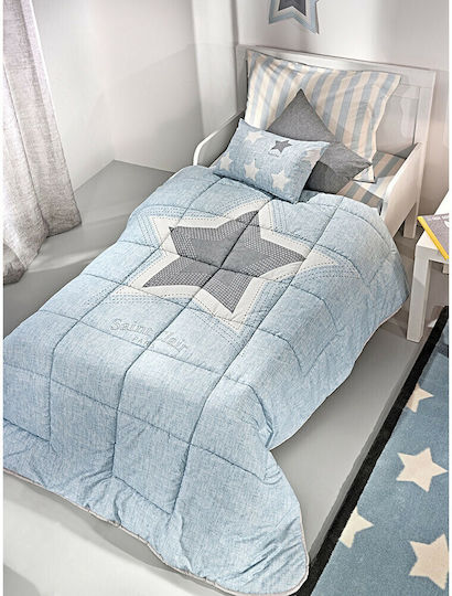 Saint Clair Pirineo Kids Duvet Cover Single Cotton Blue 160x220cm