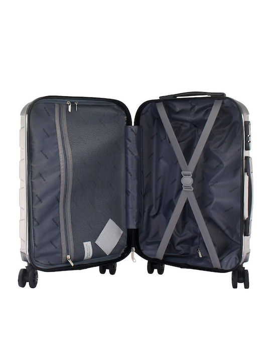 Amber AM1001 Valize De Călătorie Sclere Gri De Înălțime Maximă 76cm Cu 4 Roți Set 3 Buc