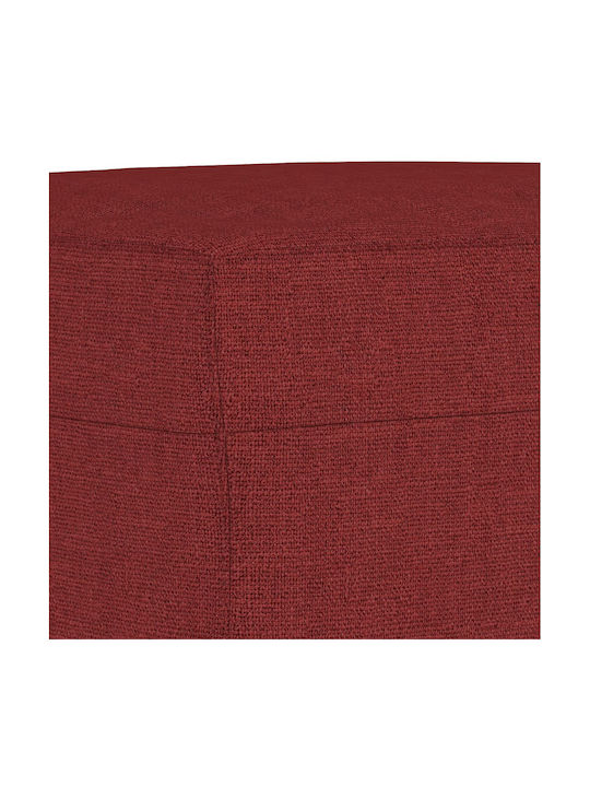 Burgundy Fabric Upholstered Bench Stool 70x35x41 cm