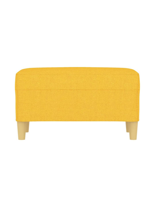 Fabric Upholstered Bench Stool Open Yellow 70x35x41cm