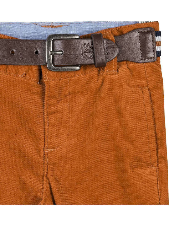 Kids Trousers Fabric Tabac Brown