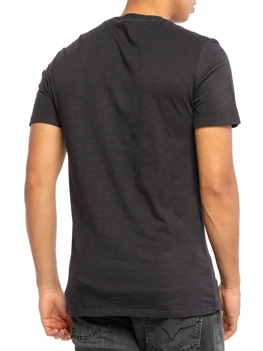 Guess Мъжко Тениска с Къс Ръкав черен цвят