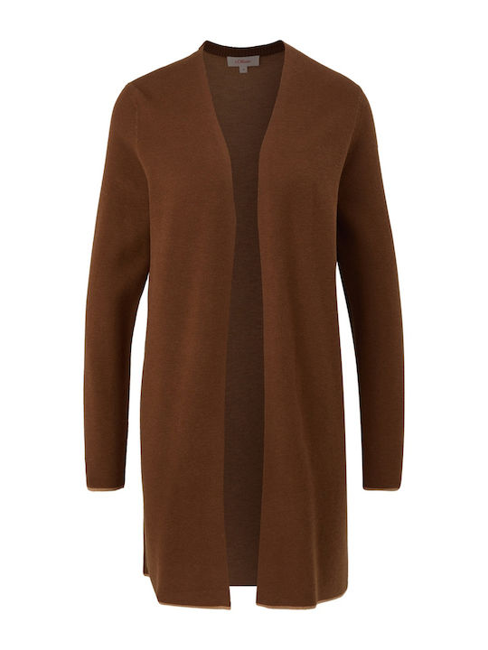 Red Label Long Women's Cardigan Brown