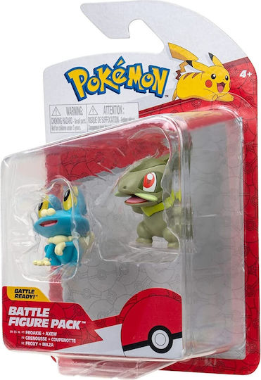 Jazwares Battle Figures Pokemon Froakie & Axew για 4+ Ετών