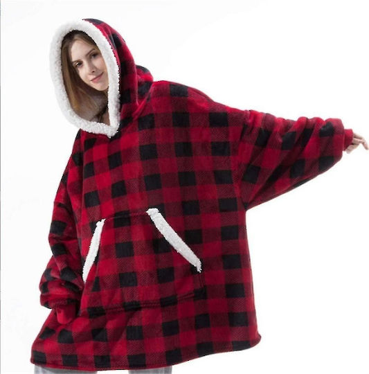Huggle Κουβέρτα με Μανίκια 70x90εκ. Red and Black Huggle Κουβέρτα με Μανίκια 70x90εκ. Red and Black