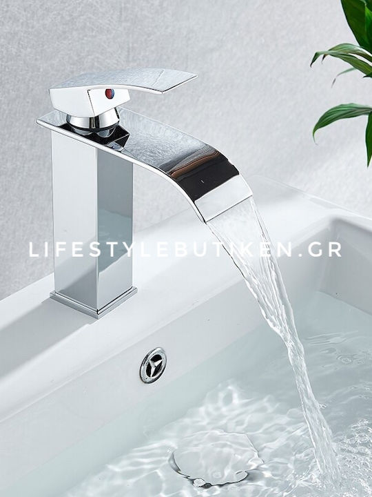 Luxury BR2018 Mixing Waterfall Sink Faucet Retro Chrome